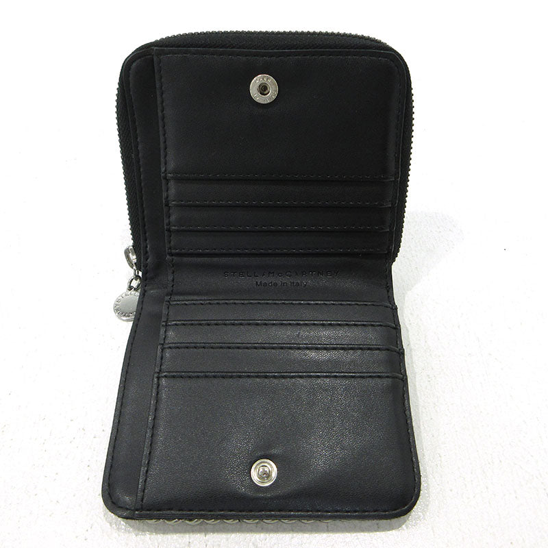 Stella McCartney | ステラマッカートニー ファラベラシャギーディア 二つ折り財布 581236 W9132 ブラック【三重本店】