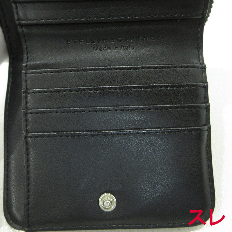 Stella McCartney | ステラマッカートニー ファラベラシャギーディア 二つ折り財布 581236 W9132 ブラック【三重本店】