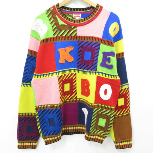 KENZO | ケンゾー BOKE Boy パッチワークジャンパー ニット FD55PU3753CO マルチカラー サイズ：M【三重本店】