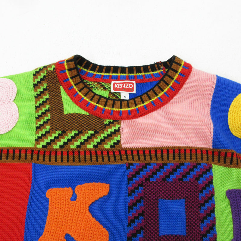 KENZO | ケンゾー BOKE Boy パッチワークジャンパー ニット FD55PU3753CO マルチカラー サイズ：M【三重本店】