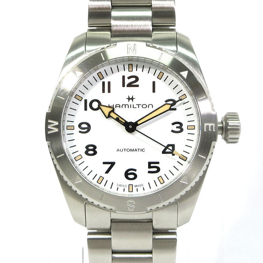 HAMILTON | ハミルトン Khaki Field Expedition Auto 純正メタルバンド交換品 腕時計 H70225510 アナログ表示 自動巻き(手巻付き) ホワイト×シルバー【三重本店】