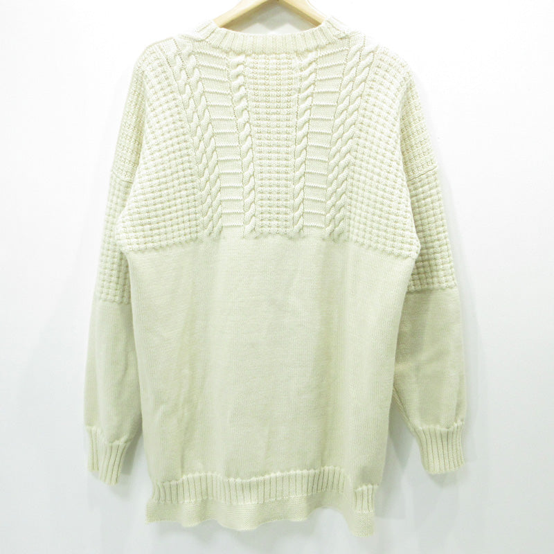 Maison Margiela | メゾンマルジェラ CABLE KNIT WOOL SWEATER ウールセーター ニット S30GP0336 ホワイト 生成り サイズ：M【三重本店】