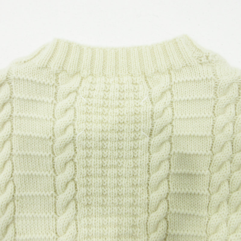 Maison Margiela | メゾンマルジェラ CABLE KNIT WOOL SWEATER ウールセーター ニット S30GP0336 ホワイト 生成り サイズ：M【三重本店】