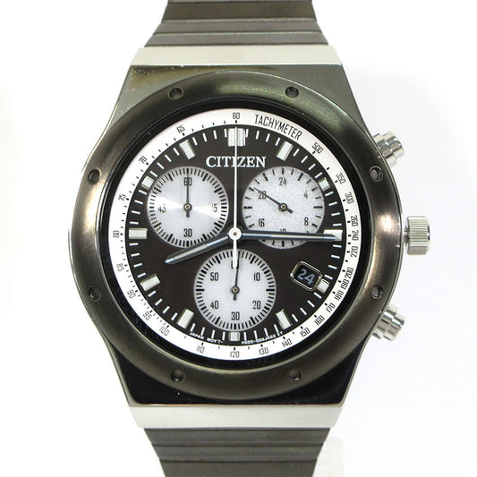 CITIZEN | シチズン BEAMS 別注 1984 CHRONO 腕時計 11-48-0748-848 クロノグラフ エコドライブ ブラック系×ホワイト×シルバー【三重本店】