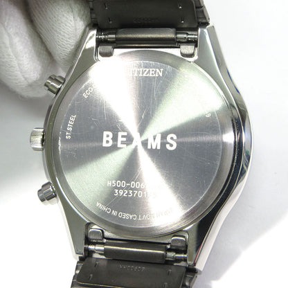 CITIZEN | シチズン BEAMS 別注 1984 CHRONO 腕時計 11-48-0748-848 クロノグラフ エコドライブ ブラック系×ホワイト×シルバー【三重本店】