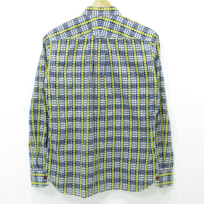 COMME des GARCONS HOMME | コムデギャルソンオム 総柄 チェック柄 長袖シャツ HJ-B033 ネイビー×ホワイト サイズ：XS【三重本店】