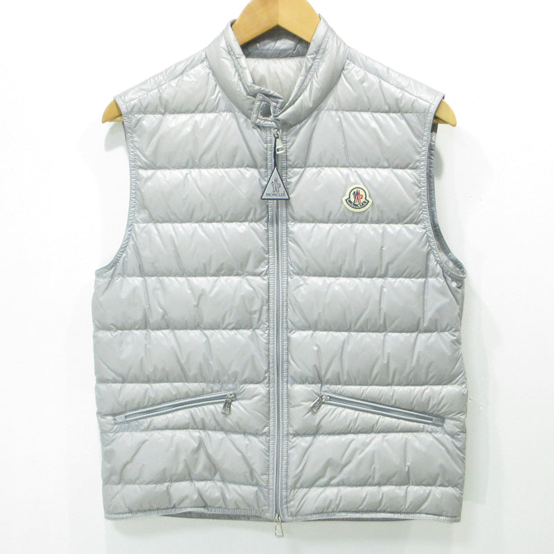 MONCLER | モンクレール GUI ダウンベスト I20911A10700 グレー シルバー サイズ：1【三重本店】
