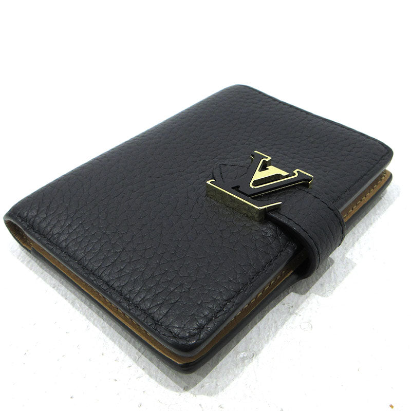 LOUIS VUITTON | ルイ・ヴィトン LVヴェルティカルウォレットコンパクト 二つ折り 二つ折り財布 M81561 ブラック【三重本店】