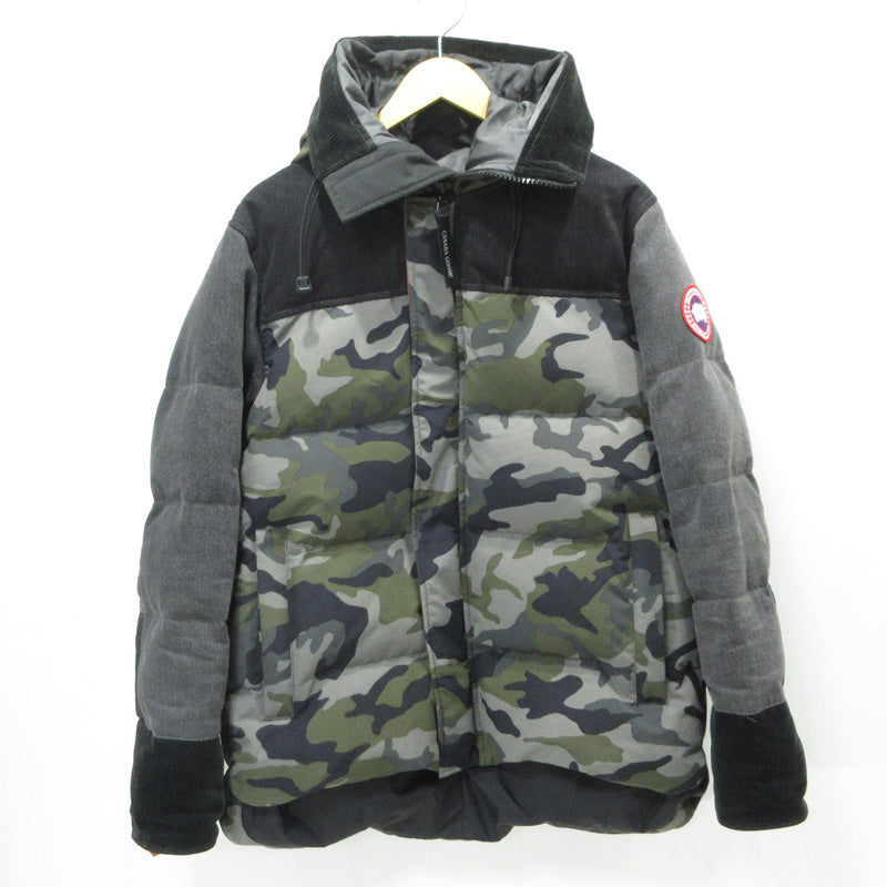 eYe COMME des GARCONS JUNYA WATANABE MAN | アイコムデギャルソンジュンヤワタナベマン × CANADA GOOSE カナダグース MacMillan Parka マクミラン 迷彩柄 総柄切替え ダウンジャケット WF-J901 グレー×マルチカラー カモ サイズ：L【三重本店】