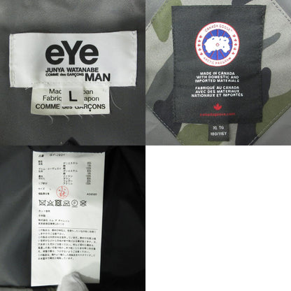 eYe COMME des GARCONS JUNYA WATANABE MAN | アイコムデギャルソンジュンヤワタナベマン × CANADA GOOSE カナダグース MacMillan Parka マクミラン 迷彩柄 総柄切替え ダウンジャケット WF-J901 グレー×マルチカラー カモ サイズ：L【三重本店】