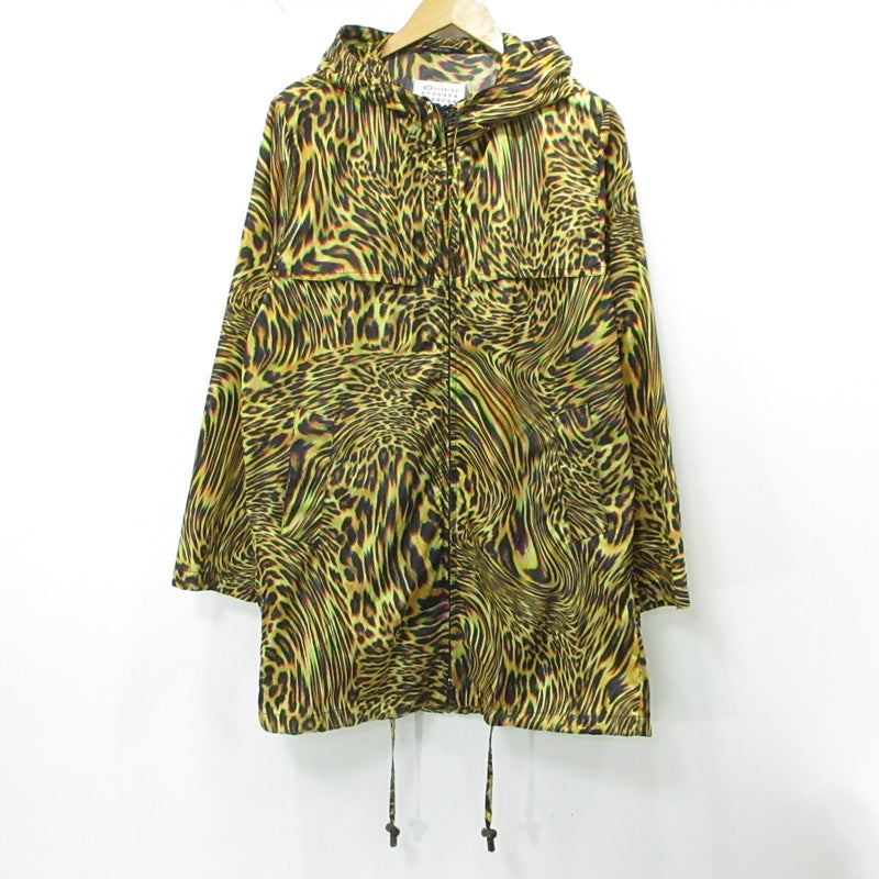 Maison Margiela | メゾンマルジェラ レオパードナイロンジャケット 豹柄 総柄ナイロンジップパーカー ナイロンジャケット S51AM0417 イエロー×ブラック ベージュ系 マルチカラー サイズ：36【三重本店】