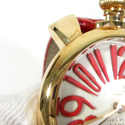 GaGaMILANO | ガガミラノ MANUALE(マヌアーレ) 48MM 腕時計 5011 アナログ表示 手巻き ホワイト×ゴールドなど【三重本店】