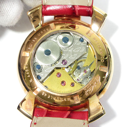 GaGaMILANO | ガガミラノ MANUALE(マヌアーレ) 48MM 腕時計 5011 アナログ表示 手巻き ホワイト×ゴールドなど【三重本店】