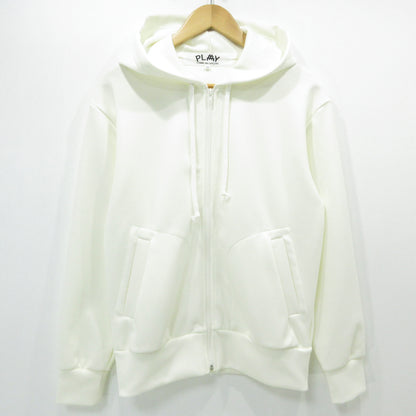 PLAY COMME des GARCONS | プレイコムデギャルソン ジップアップパーカー インベーダー パーカー AZ-T334-051-3-4 ホワイト サイズ：M【三重本店】