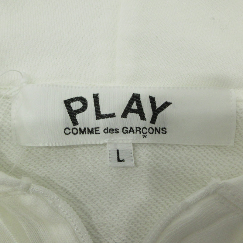 PLAY COMME des GARCONS | プレイコムデギャルソン パーカー AX-T343 ホワイト サイズ：L【三重本店】