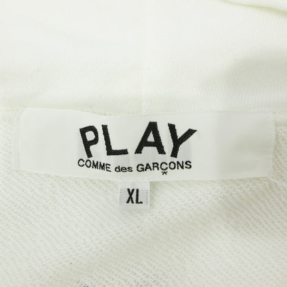 PLAY COMME des GARCONS | プレイコムデギャルソン BLACK HEART ブラックハート長袖ジップ パーカー AX-T343-051-2-7 ホワイト サイズ：XL【三重本店】