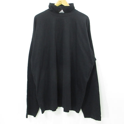 BALENCIAGA | バレンシアガ × adidas (アディダス) ロゴ刺繍ハイネック 長袖Ｔシャツ 724591 TNVP8 ブラック サイズ：S【三重本店】