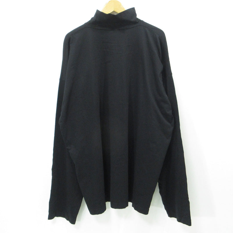 BALENCIAGA | バレンシアガ × adidas (アディダス) ロゴ刺繍ハイネック 長袖Ｔシャツ 724591 TNVP8 ブラック サイズ：S【三重本店】