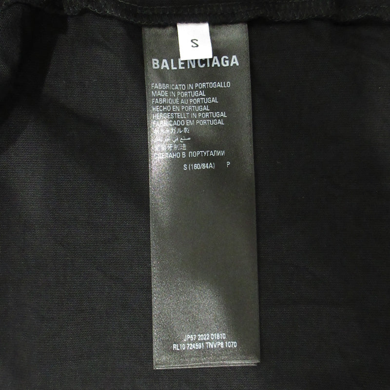 BALENCIAGA | バレンシアガ × adidas (アディダス) ロゴ刺繍ハイネック 長袖Ｔシャツ 724591 TNVP8 ブラック サイズ：S【三重本店】