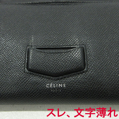 CELINE | セリーヌ ラージ 二つ折り トロッター ラージ フラップマルチファクション 長財布 107853 ブラック【三重本店】