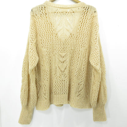 Botanical Pattern Knitted Lame Cardigan カーディガン MM22PS-KN732 ベージュ サイズ：1【三重本店】