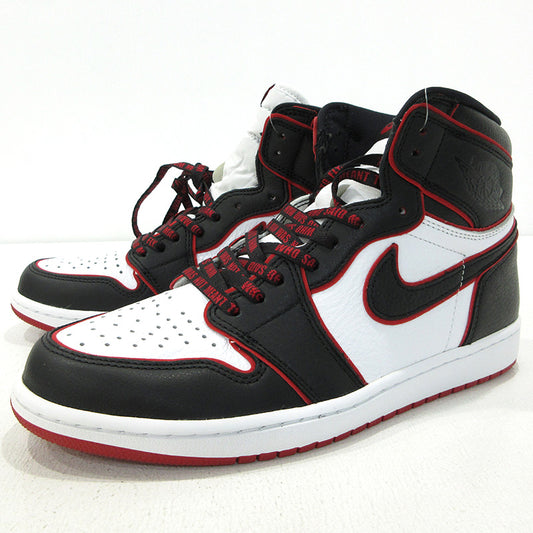 NIKE | ナイキ AIR JORDAN 1 RETRO HIGH OG エアジョーダン 1 レトロ ハイ オリジナル ブラッドライン スニーカー 555088-062 レッド 28cm【三重本店】