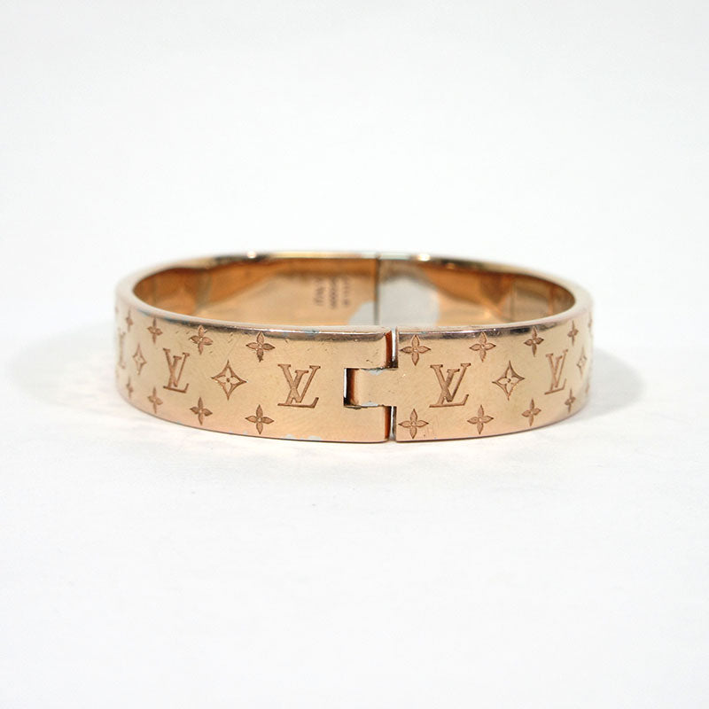 LOUIS VUITTON | ルイ・ヴィトン カフ・ナノグラム バングル M00253 ピンクゴールド系 サイズ：S【三重本店】