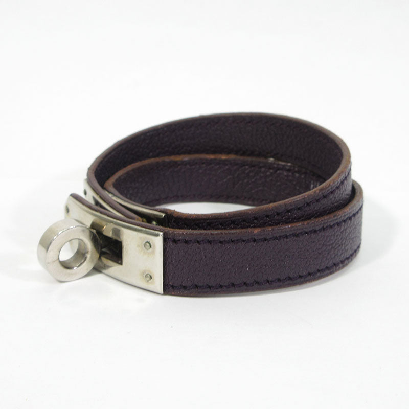 HERMES | エルメス ケリー ドゥブルトゥール レザーブレスレット ブレスレット パープル系【三重本店】