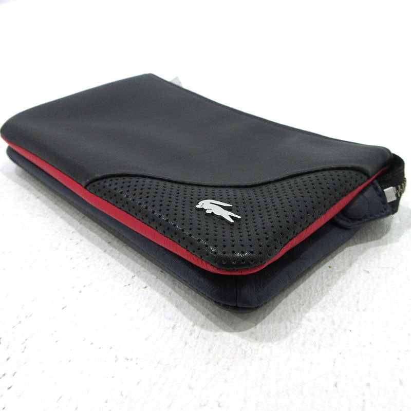 LACOSTE | ラコステ コンビウォレット ポーチ NH0102K ブラック【三重本店】