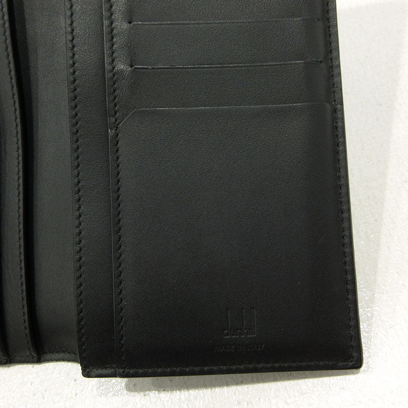 Dunhill | ダンヒル エンジンターン 二つ折り 長財布 DU19R2915 ブラック【三重本店】