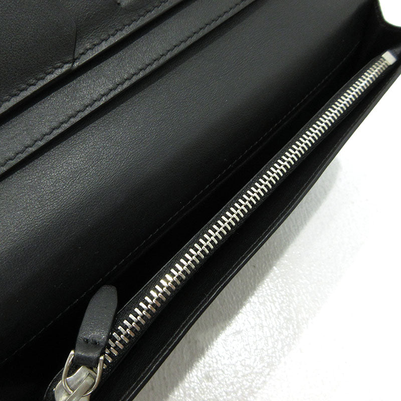 Dunhill | ダンヒル エンジンターン 二つ折り 長財布 DU19R2915 ブラック【三重本店】