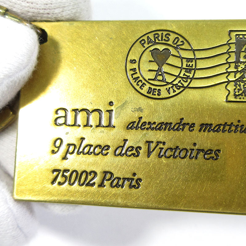 AMI | アミ Ami Alexandre Mattiussi(アミ アレクサンドル・マテュッシ) エンベロップ メタル キーリング キーホルダー ゴールド系【三重本店】