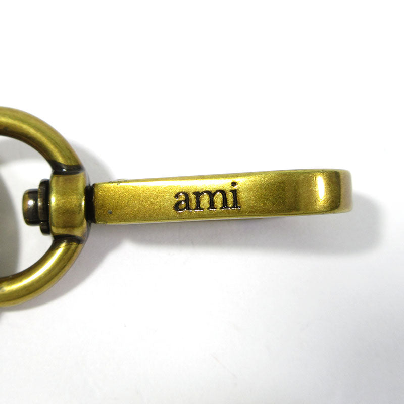 AMI | アミ Ami Alexandre Mattiussi(アミ アレクサンドル・マテュッシ) エンベロップ メタル キーリング キーホルダー ゴールド系【三重本店】
