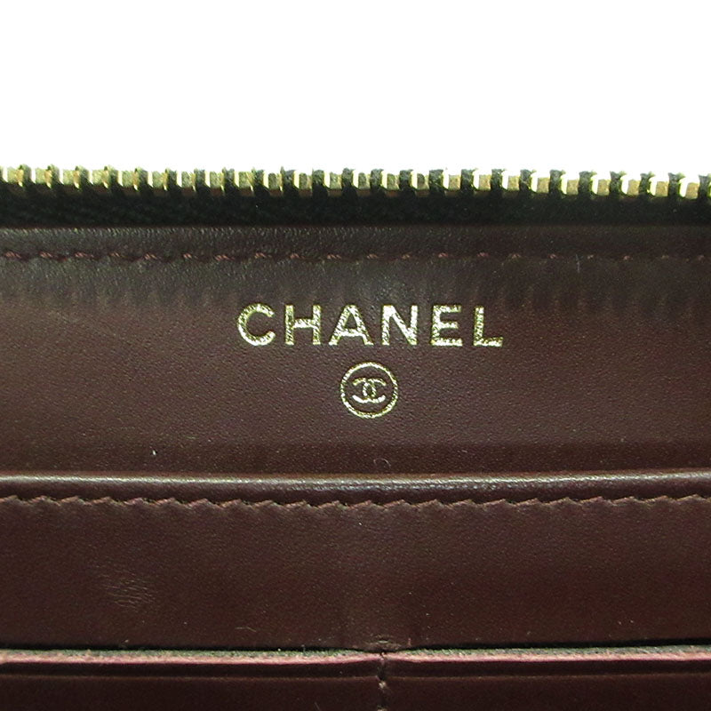 CHANEL | シャネル ココマーク キャビアスキン ラウンドファスナー 長財布 A50097 ブラック【三重本店】