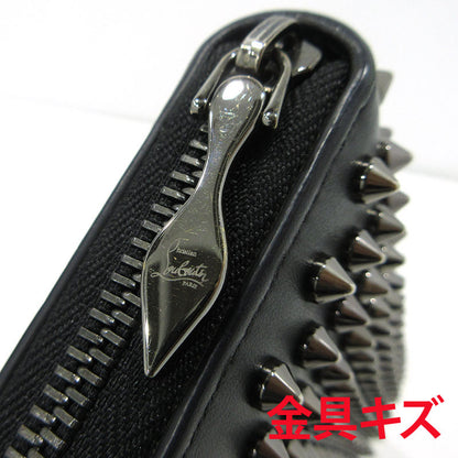 Christian Louboutin | クリスチャンルブタン スタッズ ラウンドファスナー 長財布 1185059 ブラック【三重本店】