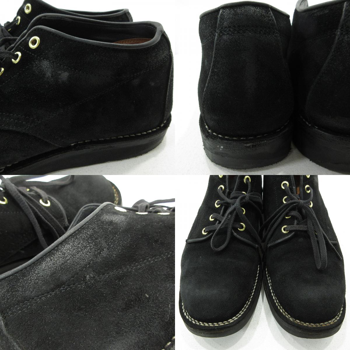 THE FLAT HEAD | ザフラットヘッド KUDU SUEDE OXFORD BOOTS ブーツ fn-fb-101 ブラック【三重本店】