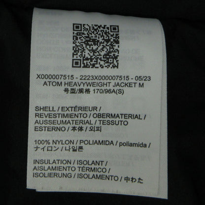 ARC'TERYX | アークテリクス Atom Heavyweight Jacket M アトム ロゴ刺繍 中綿ジャケット X000007515 ブラック サイズ：S【三重本店】
