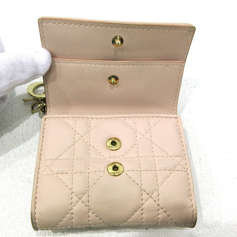 Christian Dior | クリスチャンディオール レディディオール Lotusウォレット 三つ折り財布 ピンク【三重本店】