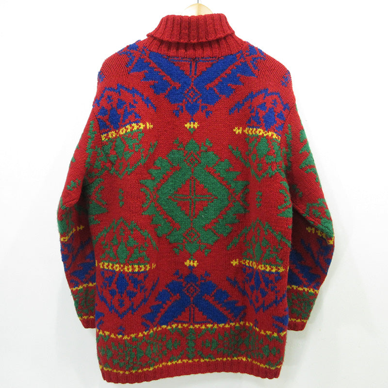 RALPH LAUREN | ラルフローレン ネイティブ柄 セーター レッド サイズ：M【三重本店】