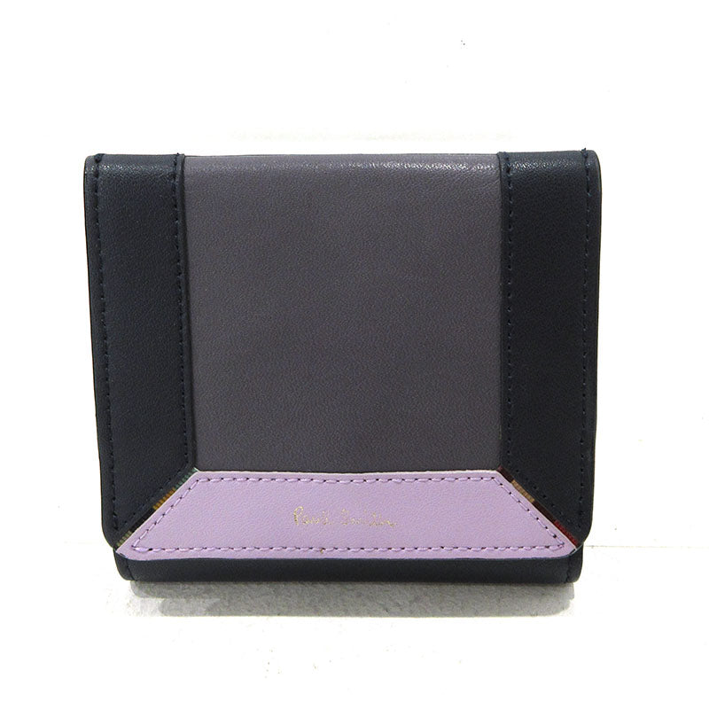 Paul Smith | ポール・スミス コントラストカラーブロック 三つ折り財布 BPW273 ネイビー【三重本店】