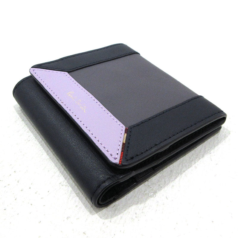 Paul Smith | ポール・スミス コントラストカラーブロック 三つ折り財布 BPW273 ネイビー【三重本店】