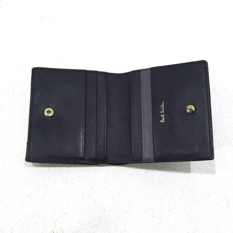 Paul Smith | ポール・スミス コントラストカラーブロック 三つ折り財布 BPW273 ネイビー【三重本店】