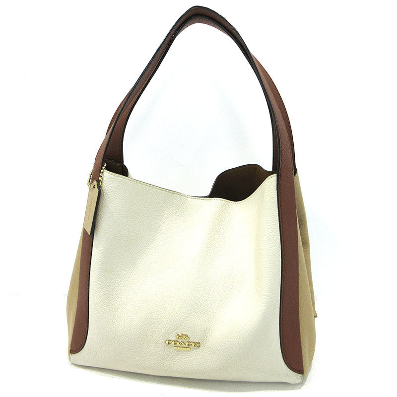 COACH | コーチ ハドリー ホーボー カラーブロック ショルダーバッグ E1980-76088 ホワイト×ブラウン【三重本店】
