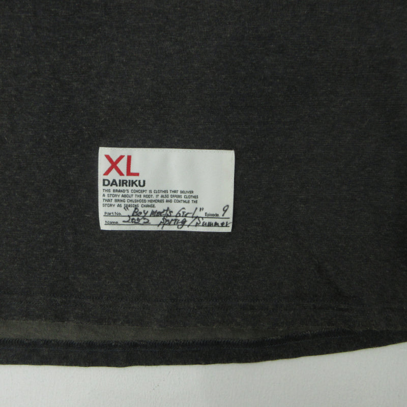 DAIRIKU | ダイリク football tee 長袖Ｔシャツ グレー サイズ：XL【三重本店】