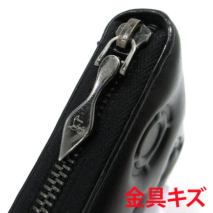Christian Louboutin | クリスチャンルブタン エンボスロゴ ラウンドファスナー 長財布 1235094 ブラック【三重本店】