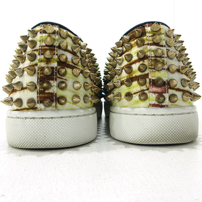 Christian Louboutin | クリスチャンルブタン スタッズ スリッポン ブルー×ゴールド【三重本店】