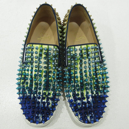 Christian Louboutin | クリスチャンルブタン スタッズ スリッポン ブルー×ゴールド【三重本店】
