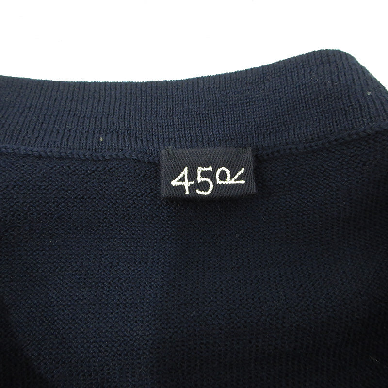 45R 45rpm | フォーティーファイブアールピーエム 梳毛天竺の908クルー ニット 80780252 ネイビー【三重本店】