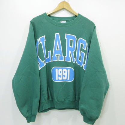 X-LARGE | エクストララージ COLLEGE RAGLAN CREWNECK SWEAT スウェット グリーン サイズ：M【三重本店】