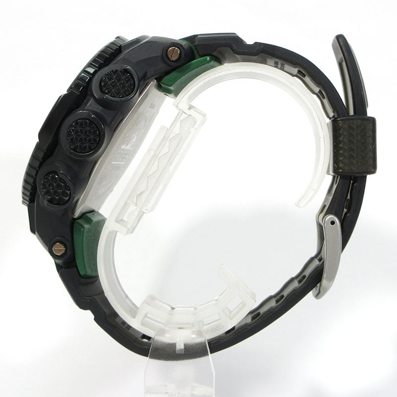 CASIO | カシオ PRO TREK プロトレック マルチフィールドライン RM Series(リアルマテリアルシリーズ) 腕時計 PRW-S3500-1 デジタル表示 タフソーラー電波時計 ブラック×グリーン系【三重本店】
